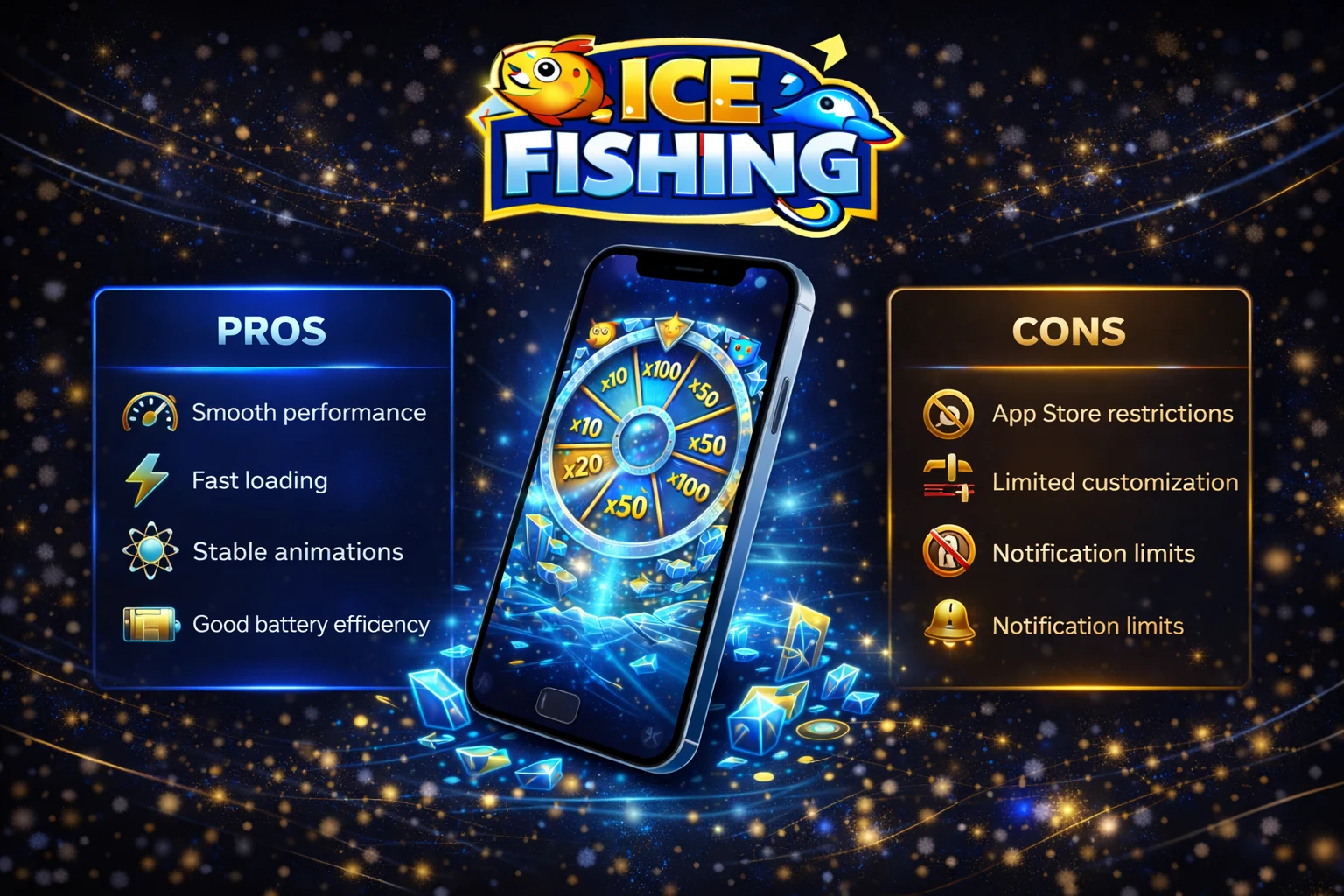 Ice Fishing iOS – Optimalizácia pre iPhone